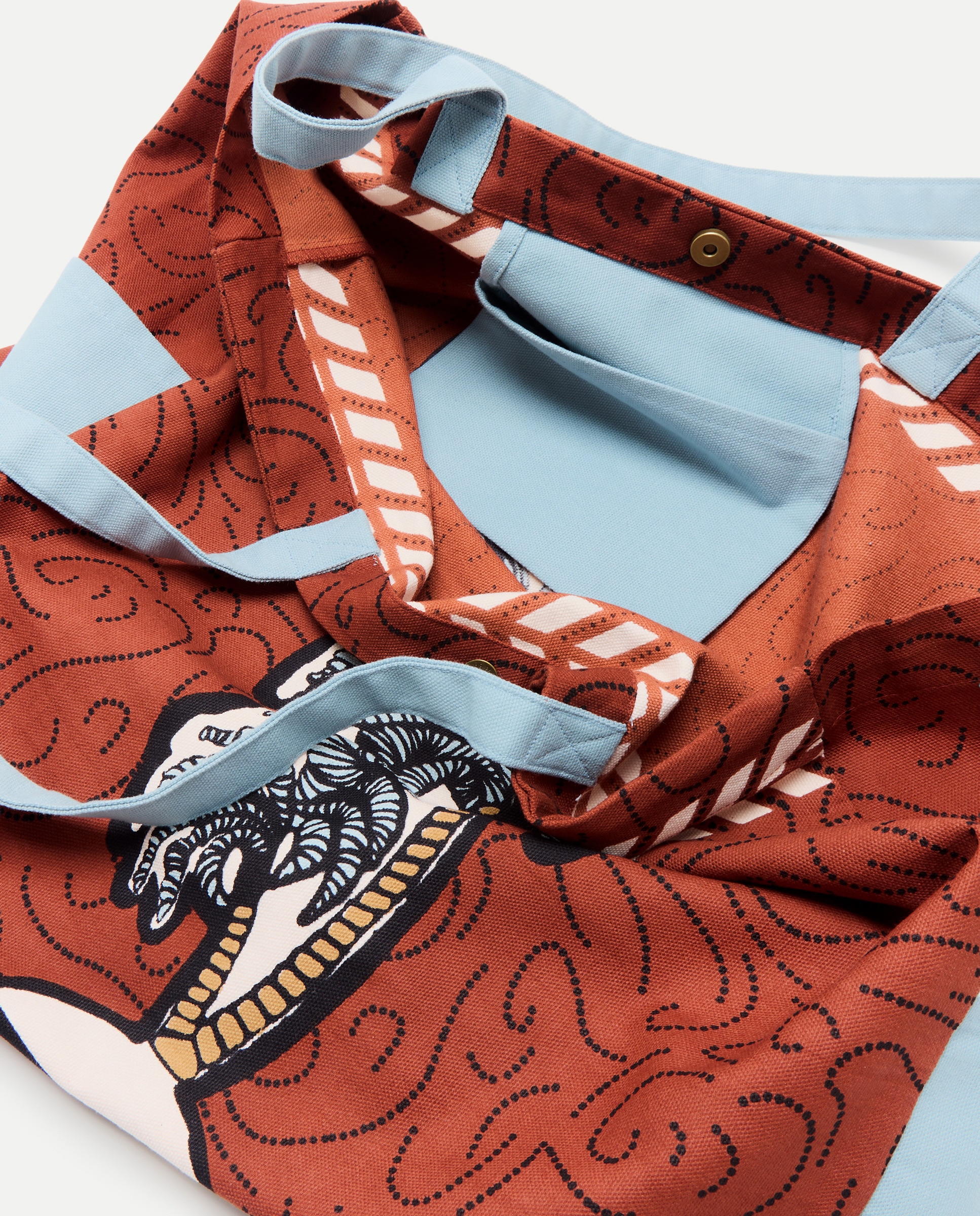 Saco de Praia com Estampado 770 Terracota-5