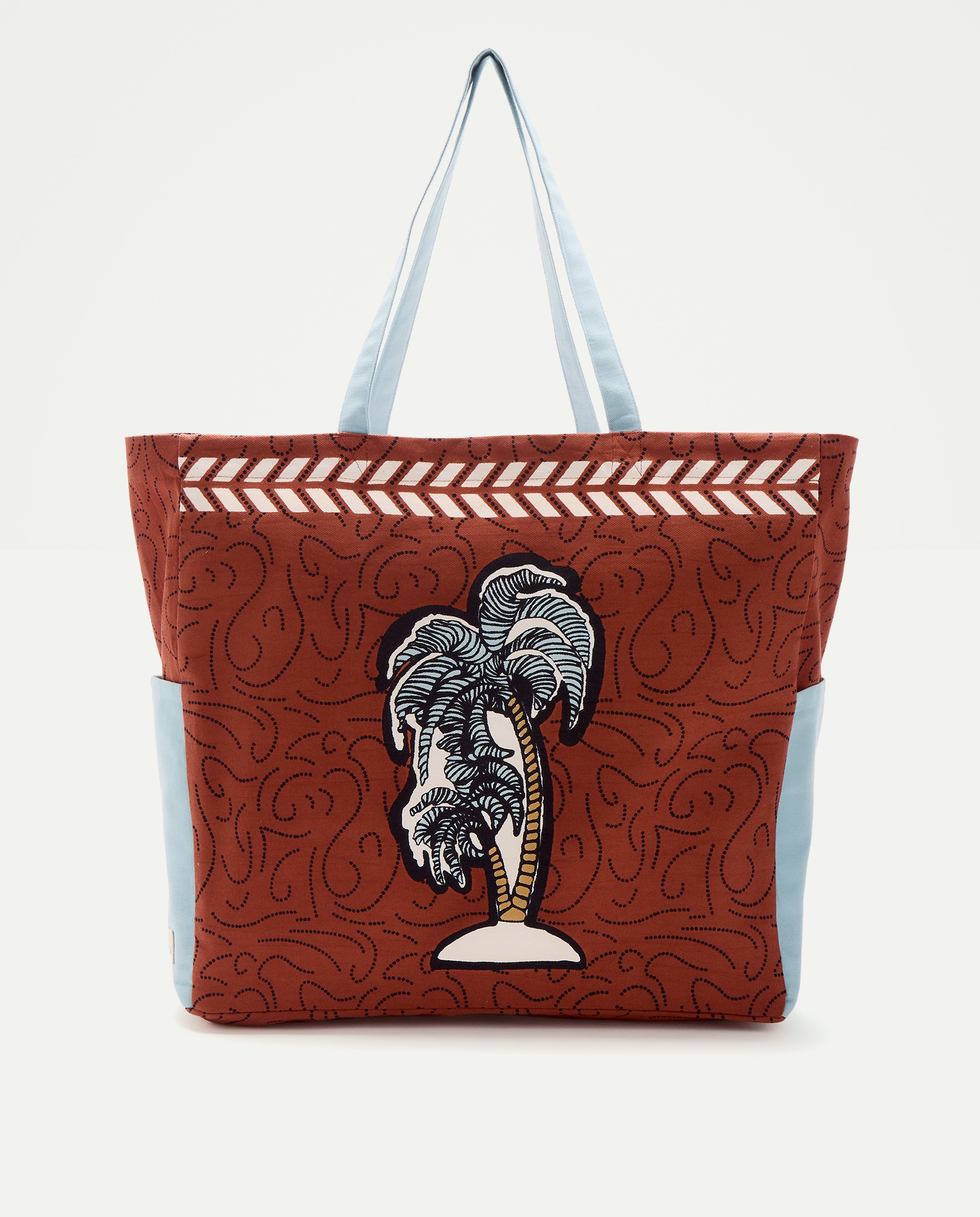 Saco de Praia com Estampado 770 Terracota-1