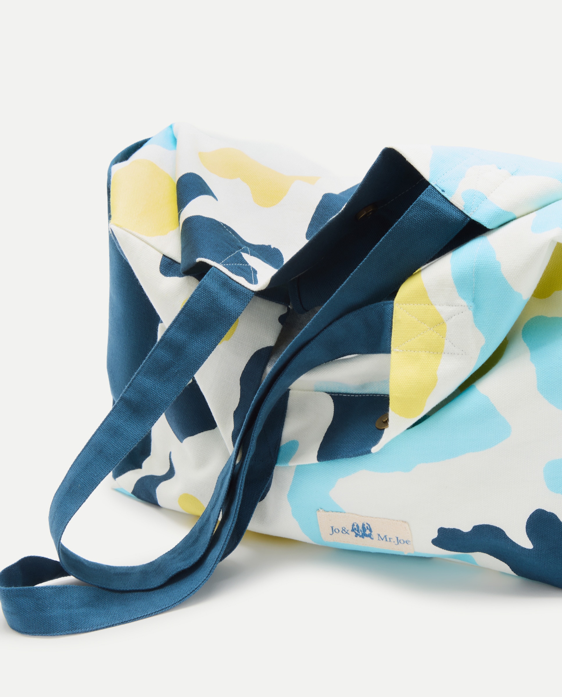 Saco de Praia com Estampado de Manchas 400 Azul-5