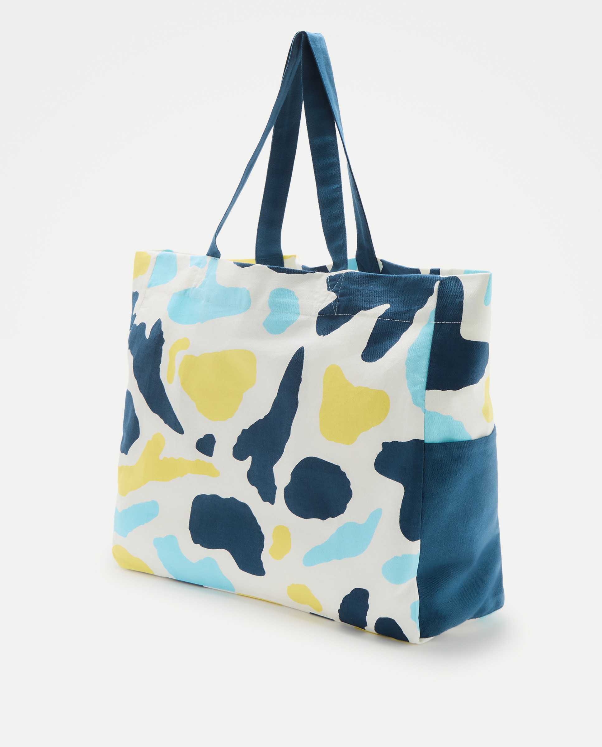 Saco de Praia com Estampado de Manchas 400 Azul-2