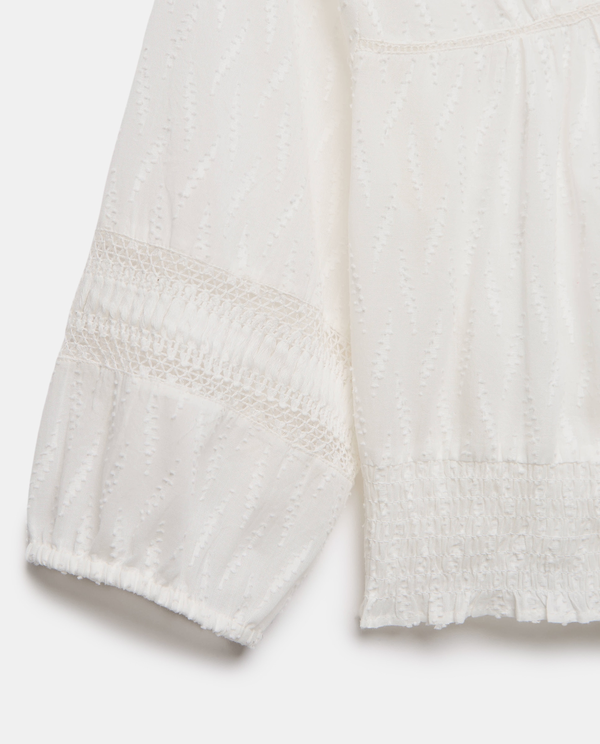 Blusa de Algodão Lisa com Manga Comprida 120 Cru-5