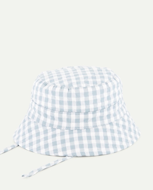 Imagem 0 de Gorro Pescador de Seersucker de Bebé com Vichy