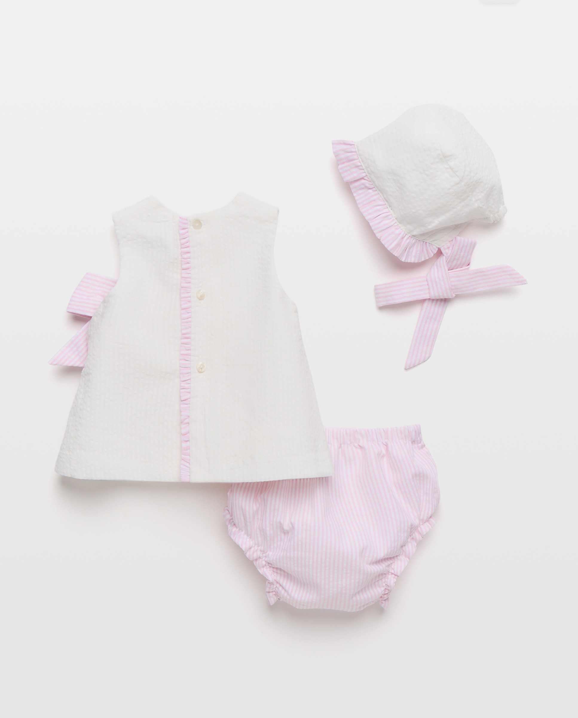 Cueiro Médio de Bebé sem Mangas e com Tapa-Fraldas Coconut El Corte Inglés Rosa-2