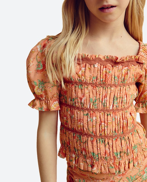 Imagen 0 de Blusa de niña con manga abullonada