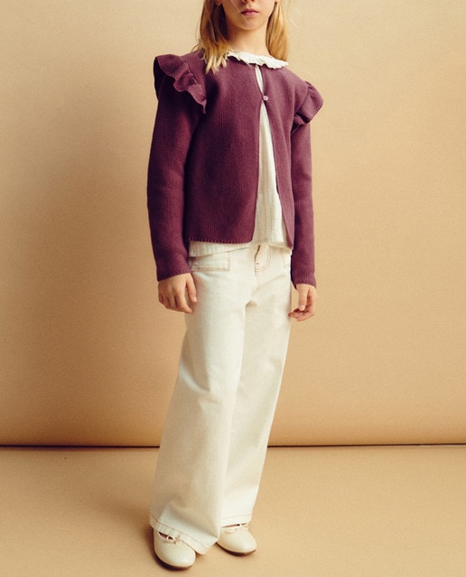 Imagen 0 de Chaqueta de punto de niña con volantes