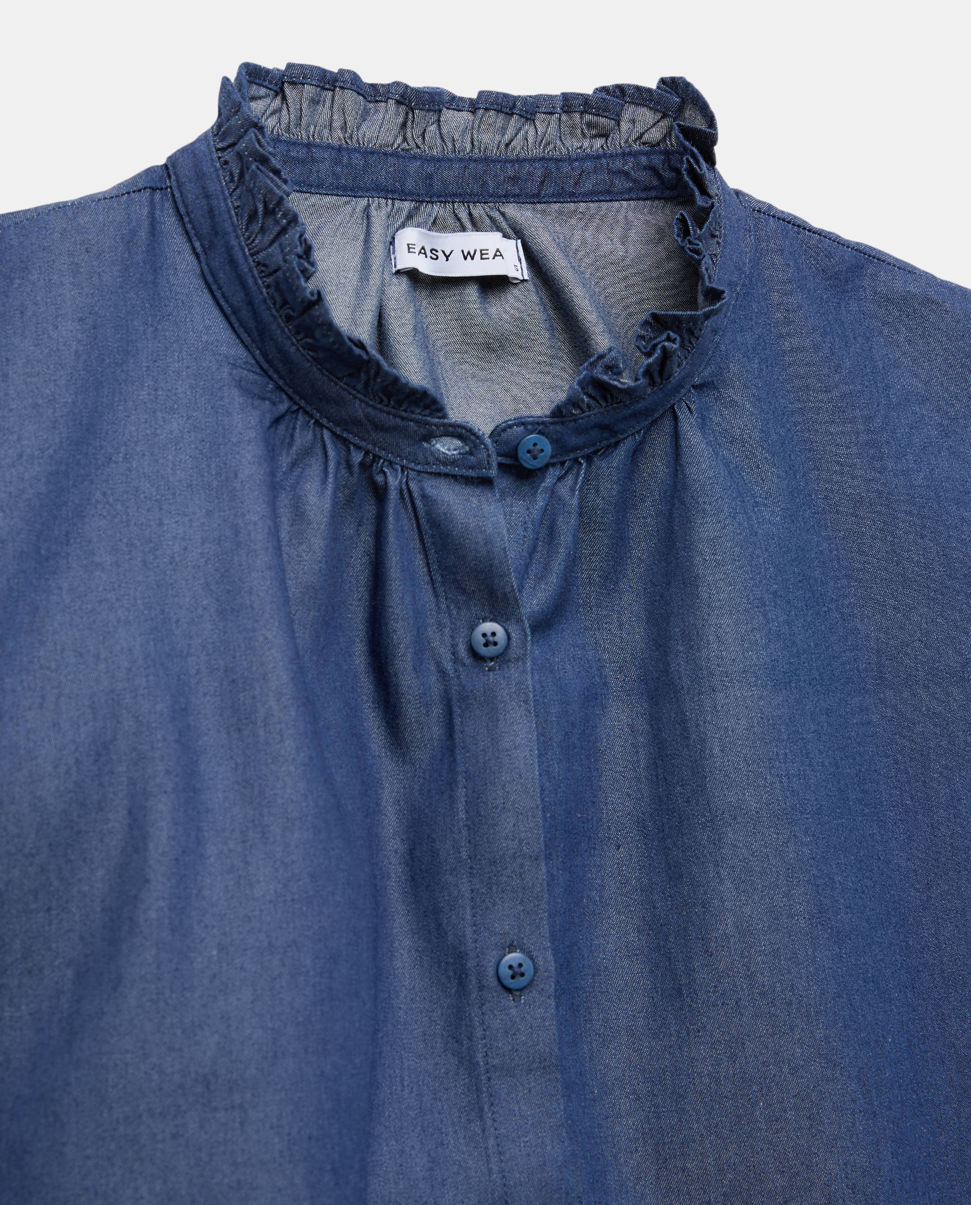 Camisa de Ganga sem Mangas Azul-escuro-5