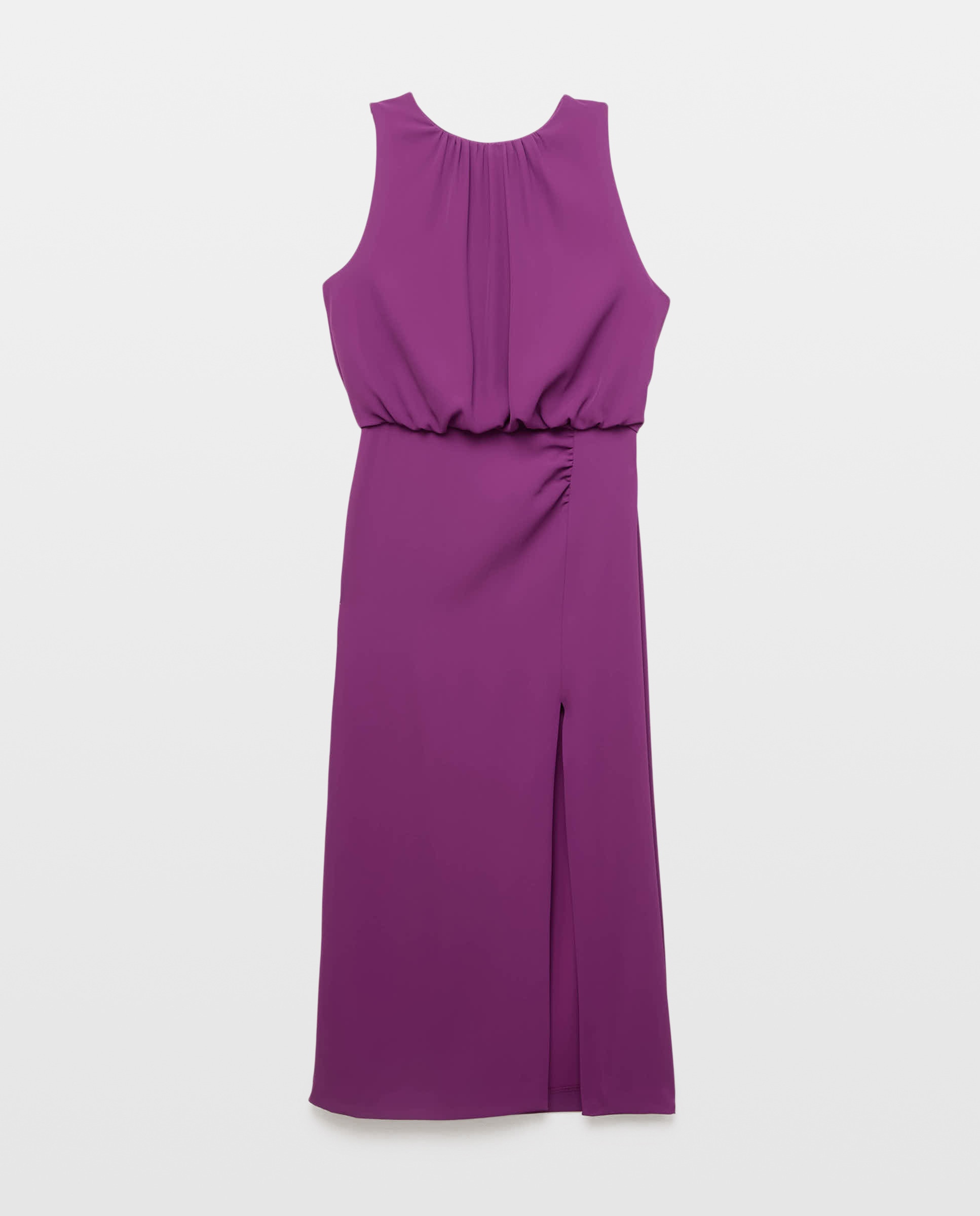Vestido Midi com Franzidos na Cintura Buganvília-4