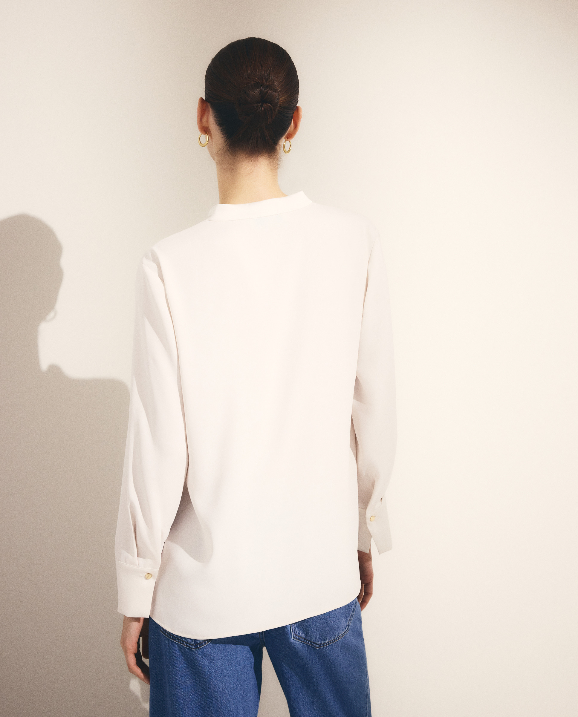 Blusa Lisa de Manga Comprida 120 Cru-3