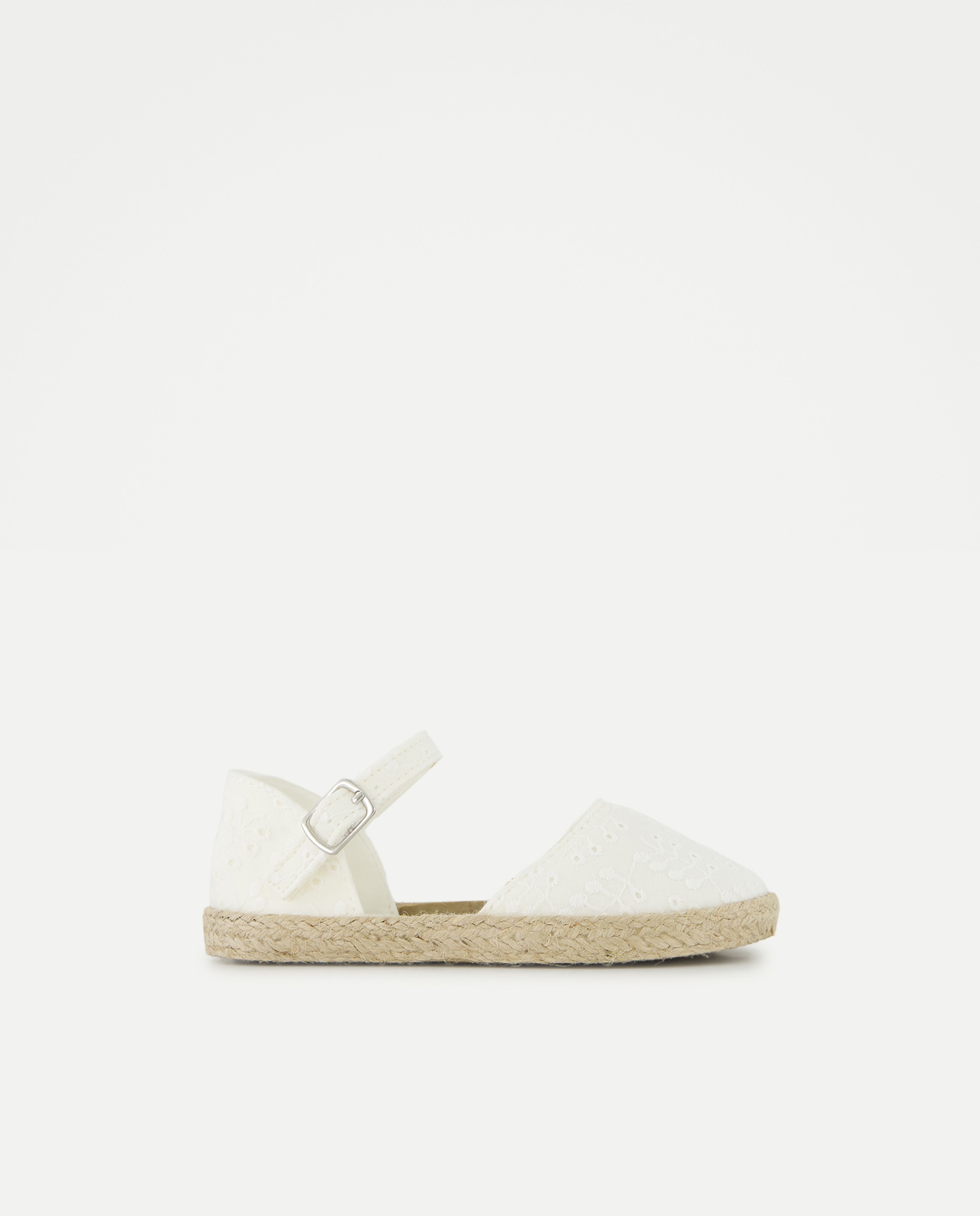 Imagem 0 de Sandálias de Juta de Bebé com Bordado Suíço