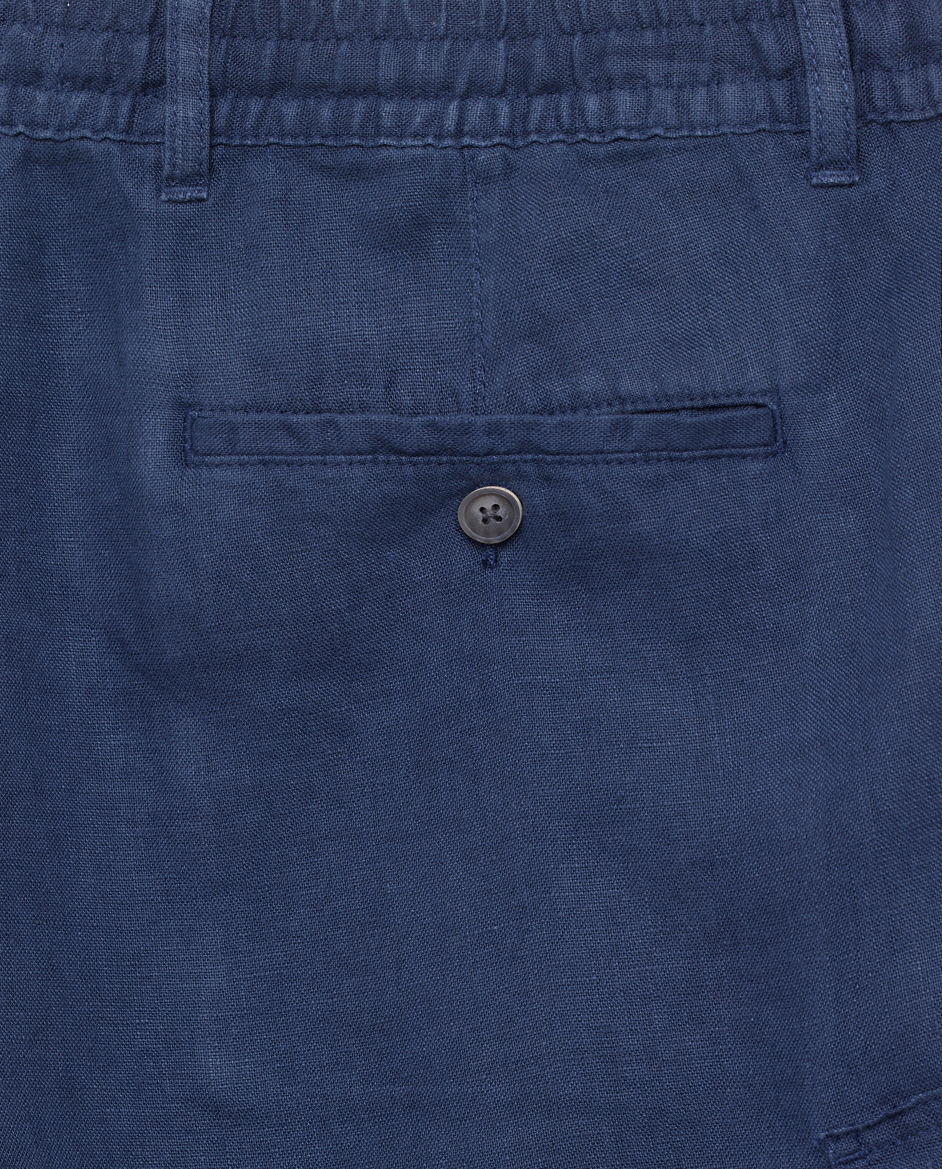 Bermudas 100% Linho Multibolsos 400 Azul-5