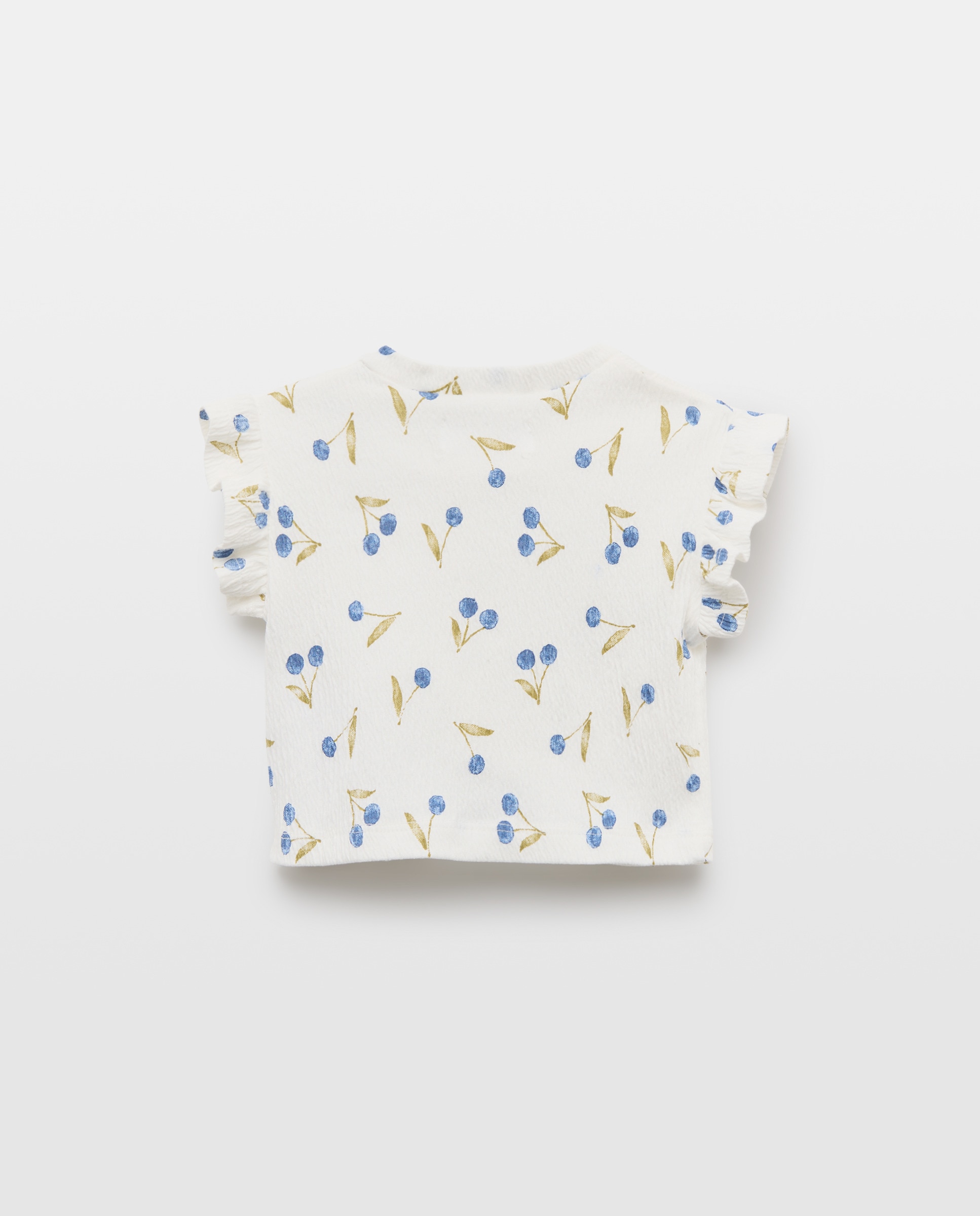 T-shirt Enrugada de Bebé com Manga Curta Baby El Corte Inglés Branco-2