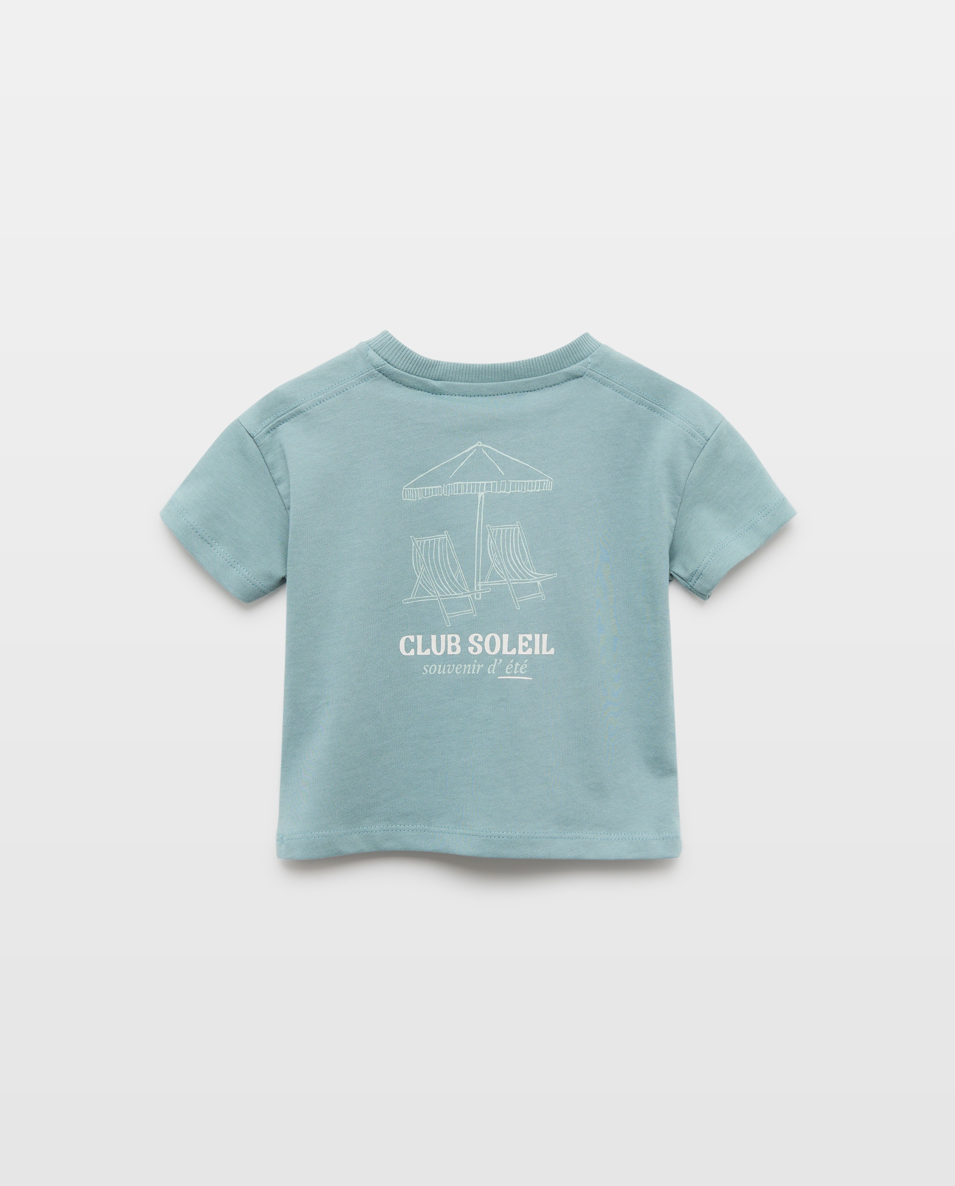 Camiseta de bebé estampada manga corta Verde Pato-2