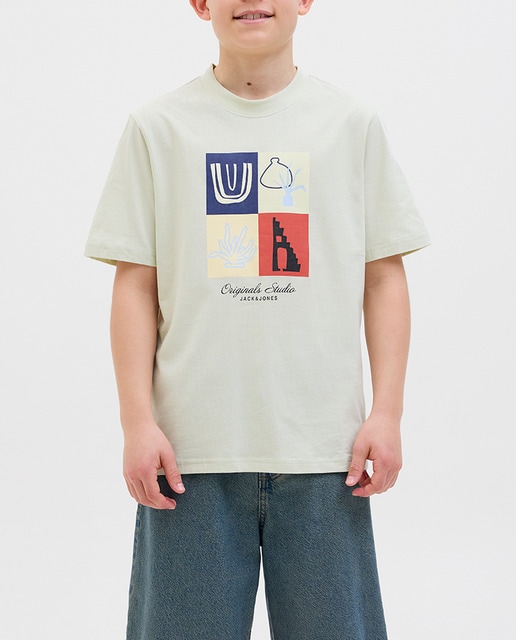 Imagen 0 de Camiseta de niño con print frontal y corte regular