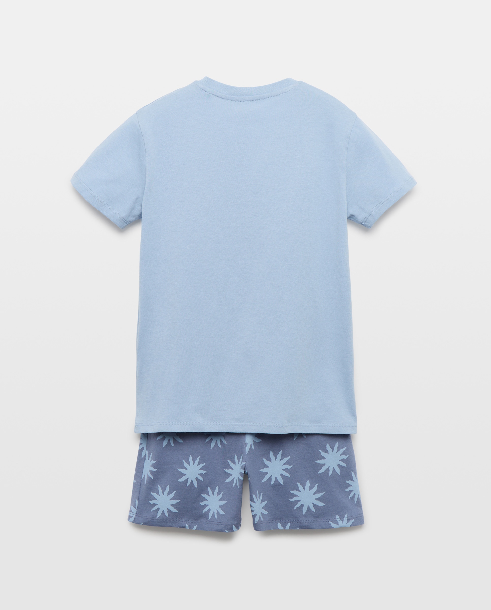 Pijama de niño estampado corto 400 Azul-2