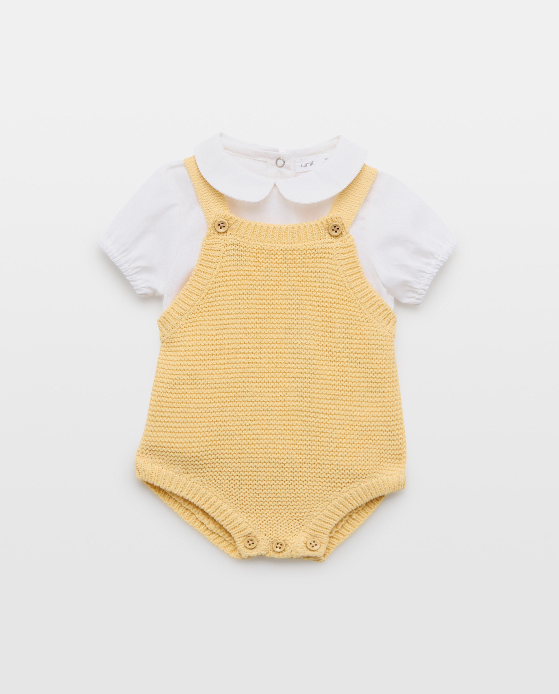 Conjunto 2 piezas de recién nacido tricot link 310 Amarillo claro-1