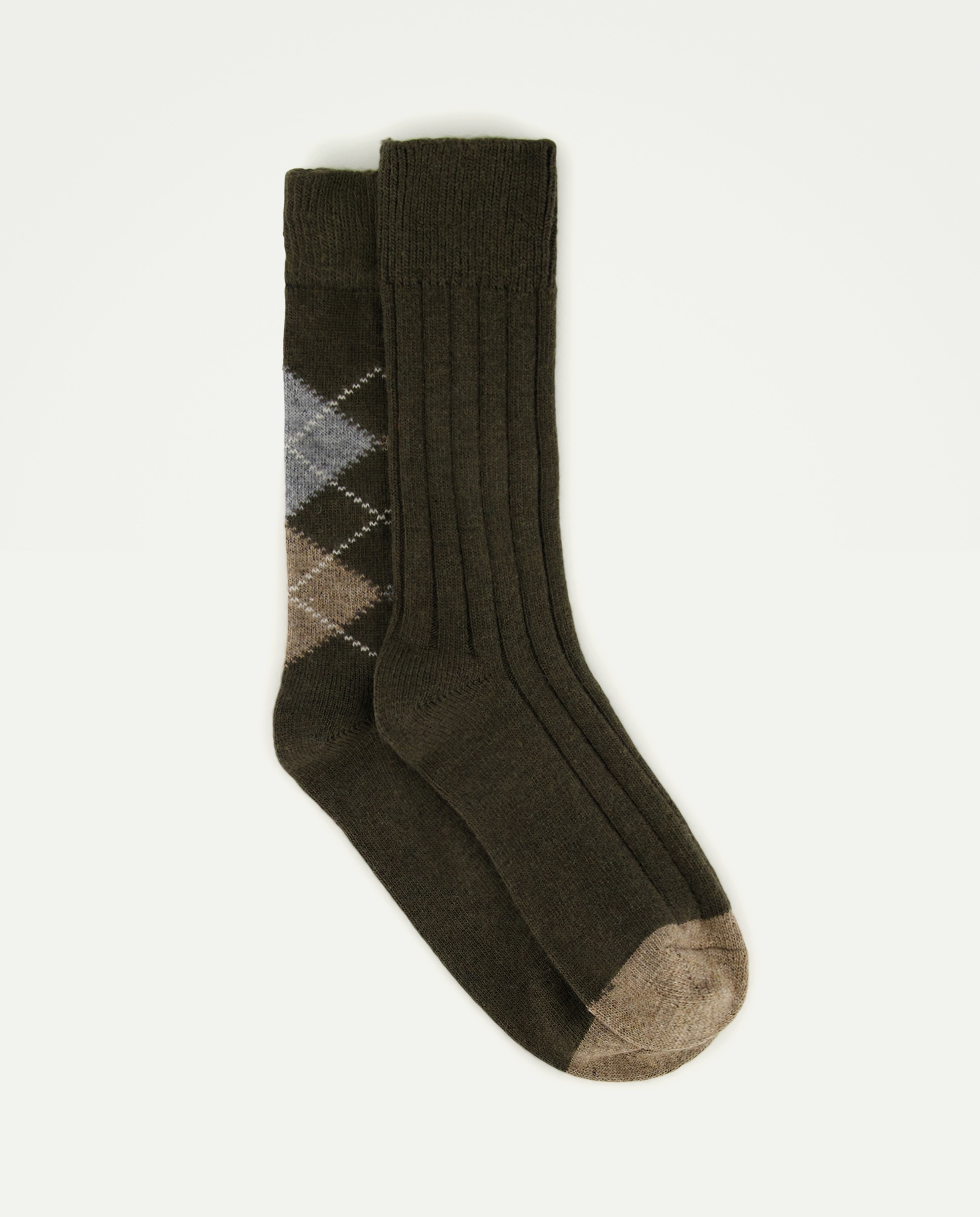 Caixa de Presente com 2 Pares de Meias Curtas Caqui-1