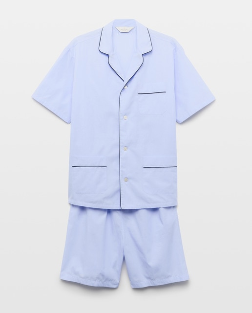 Imagem 0 de Pijama de Manga Curta e Calções Lisos