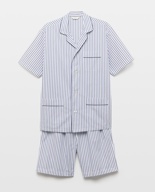 Imagem 0 de Pijama de Manga Curta e Calções às Riscas