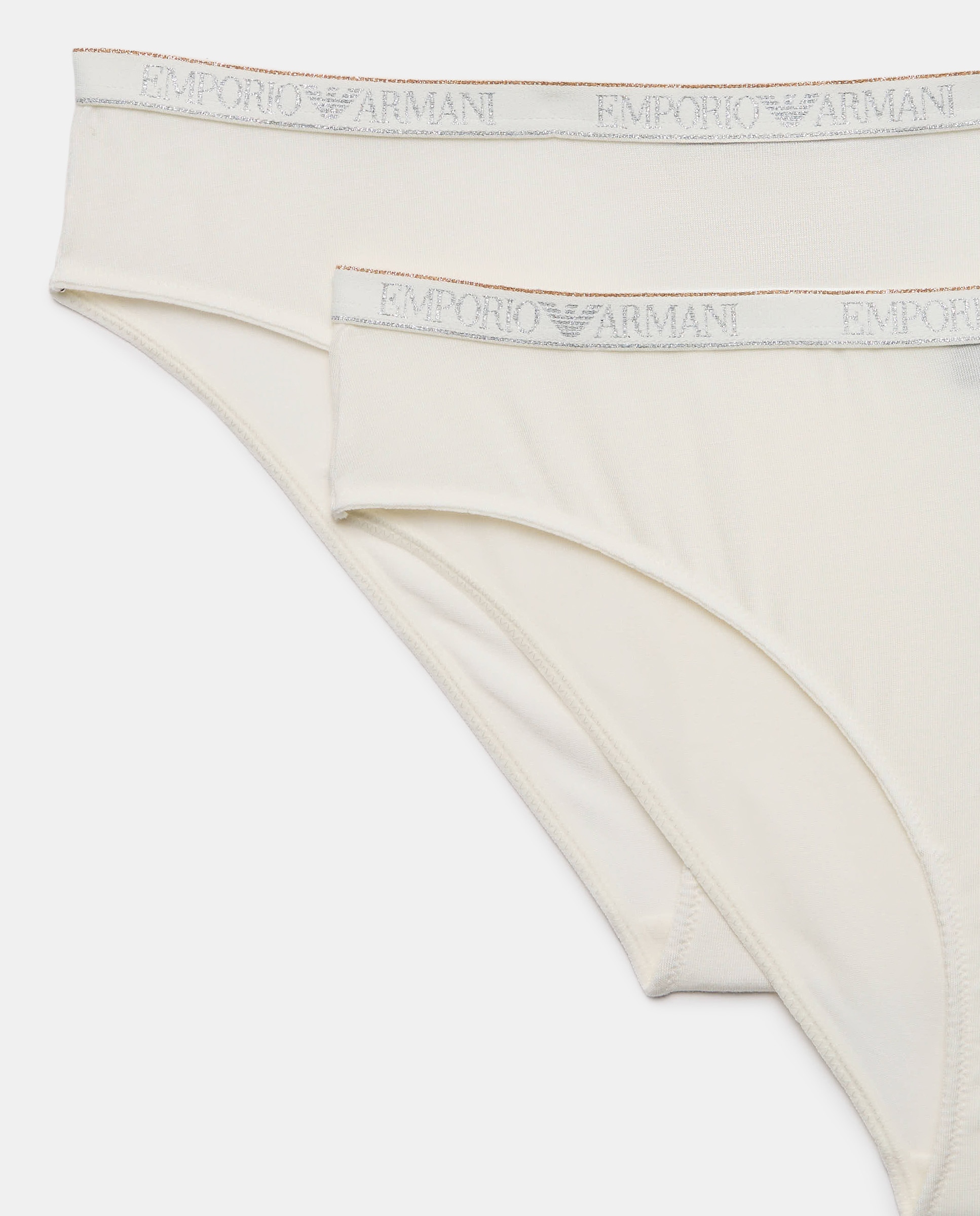 Pack de Duas Cuecas de Algodão "Essential Studs" Branco-5