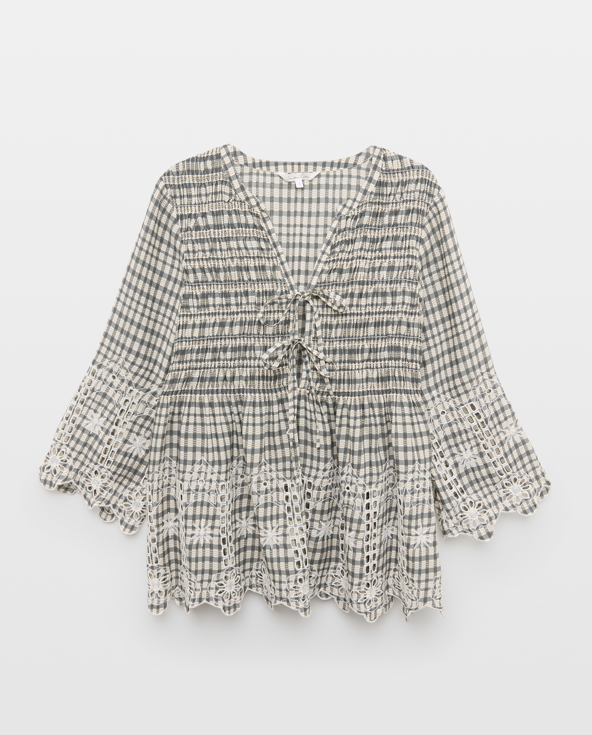 Blusa de Manga Comprida Estampada Branco-4