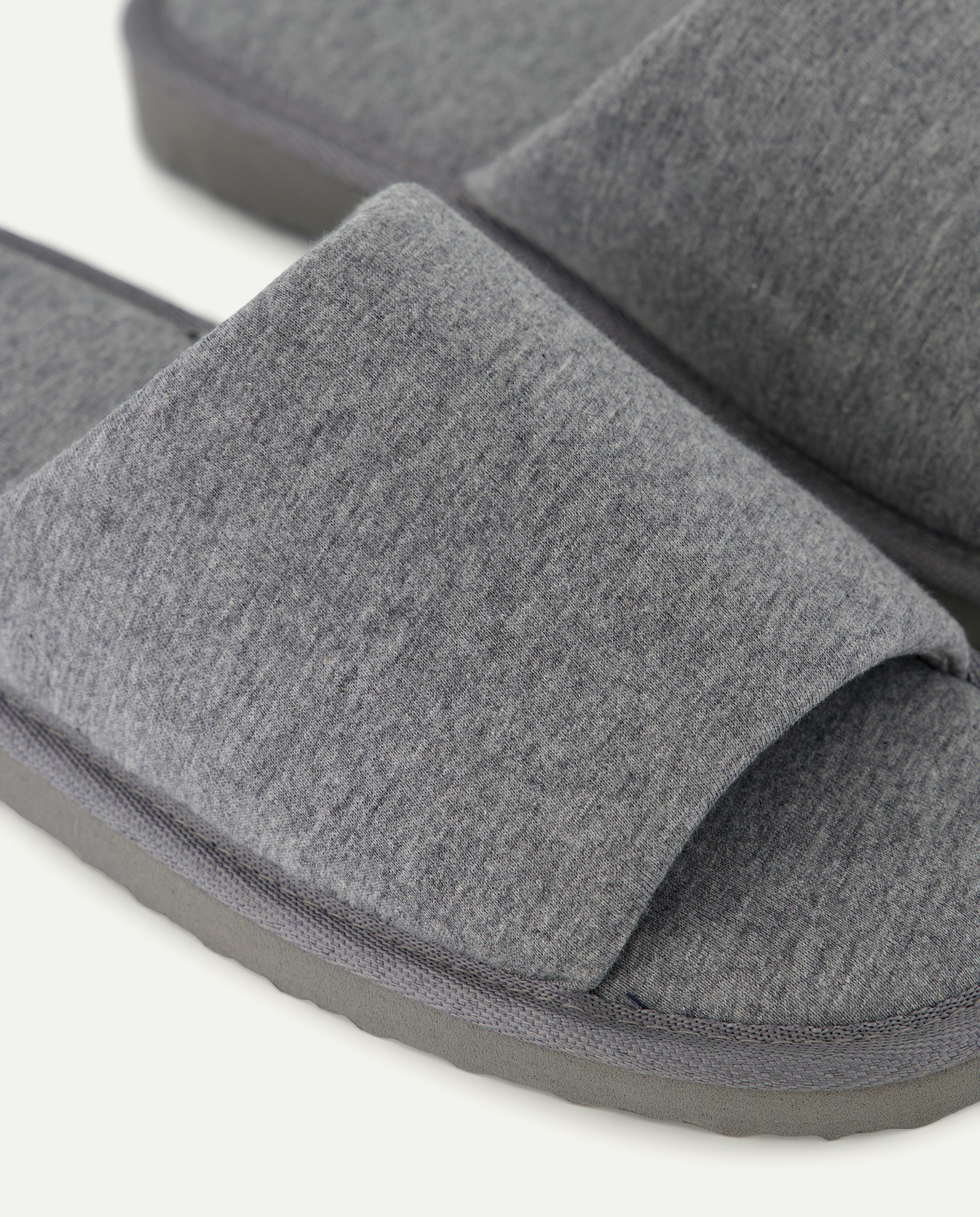 Zapatilla abierta jersey de hombre con piso ligero Gris claro-5