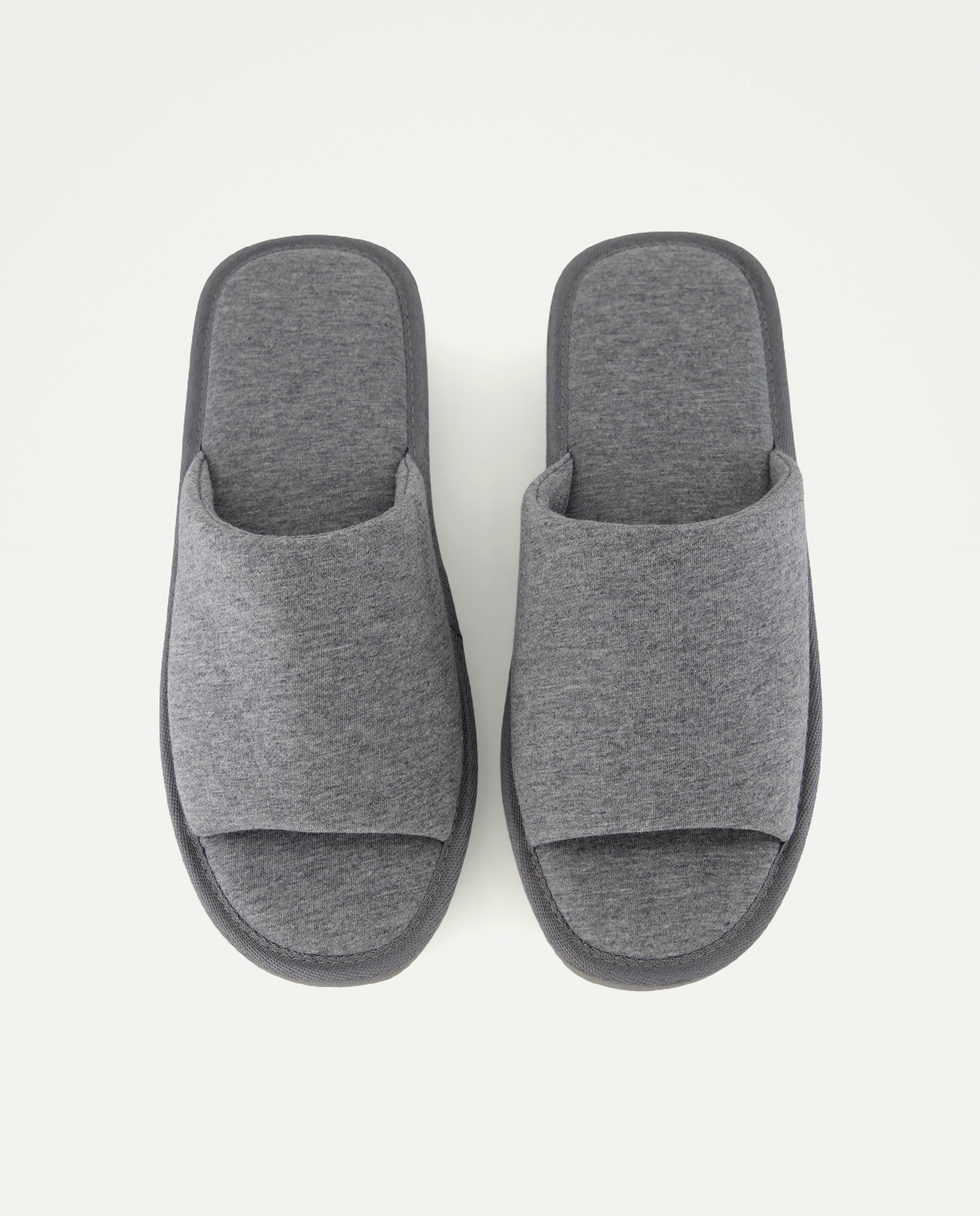 Zapatilla abierta jersey de hombre con piso ligero Gris claro-4