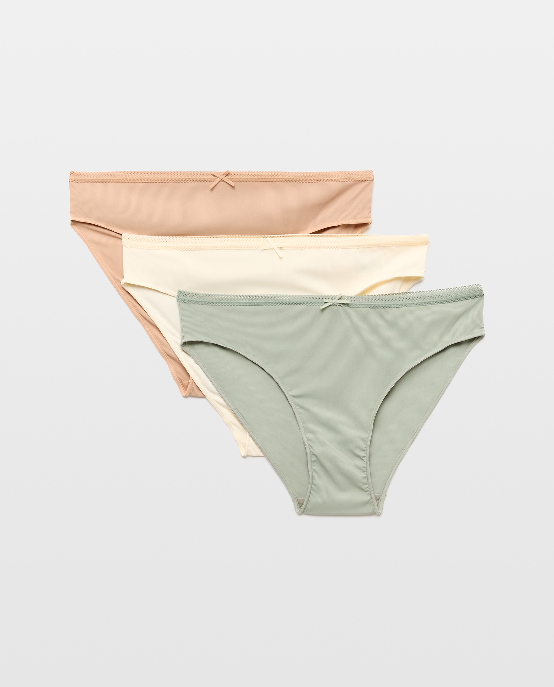 Pack de 3 Cuecas de Microfibra com Textura 530 Verde Escuro-3