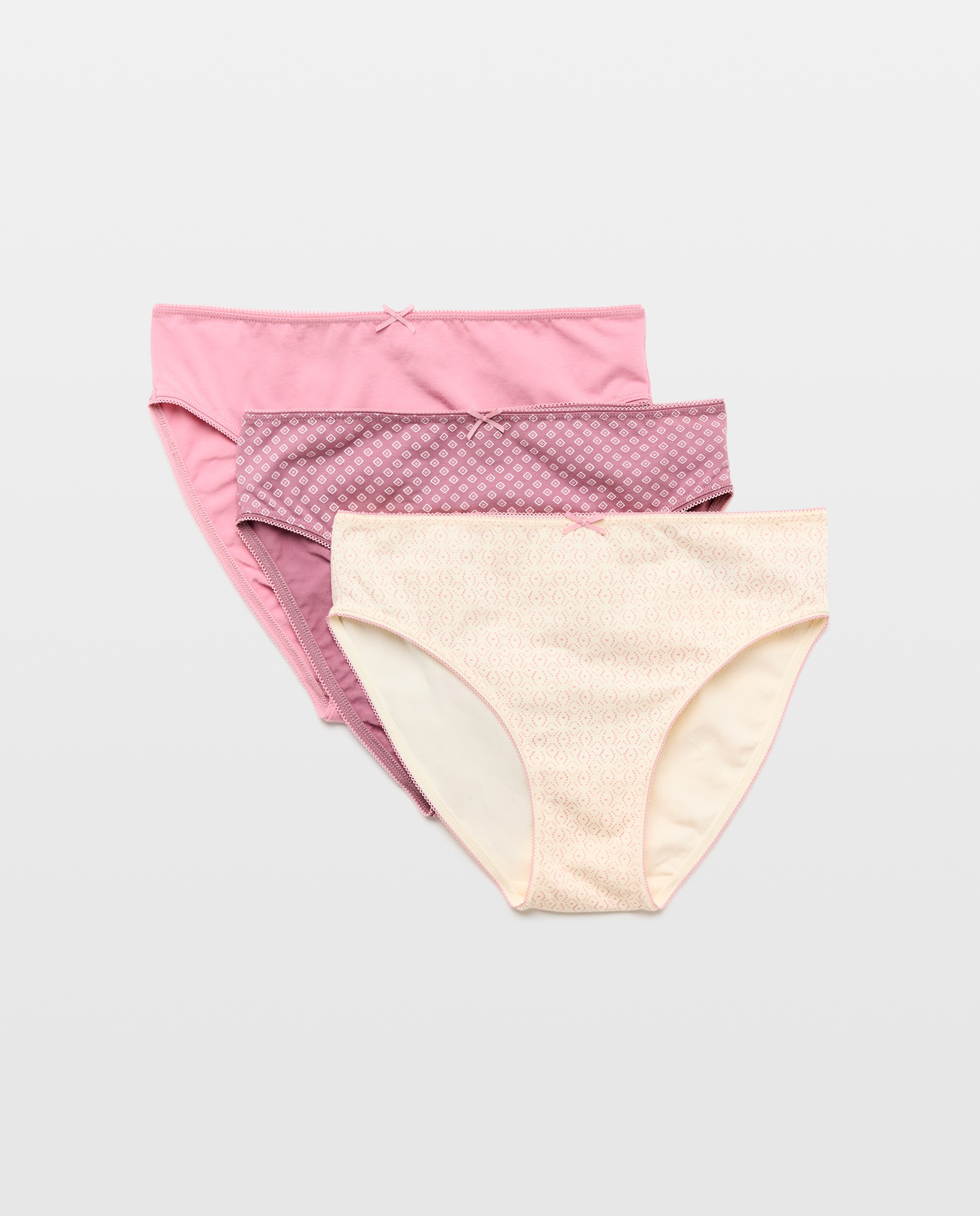 Pack de 3 Cuecas de Malha Geométrica Rosa-3