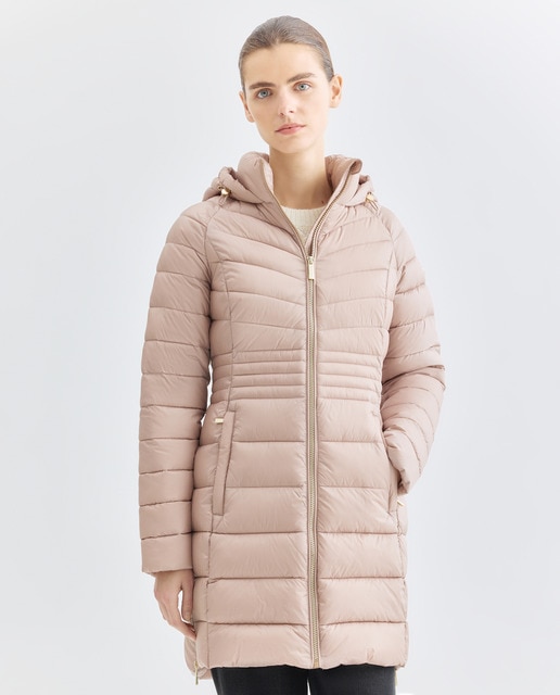 Imagem 0 de Blusão Acolchoado Comprido Fechado com Fecho de Correr