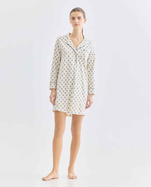 Imagen 0 de Camisón mujer solapa algodón