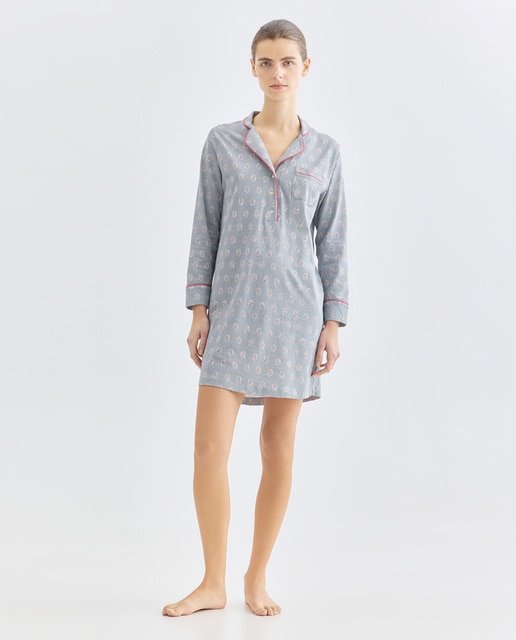 Imagen 0 de Camisón mujer solapa algodón