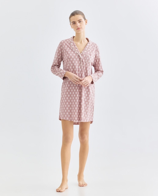Imagen 0 de Camisón mujer solapa algodón