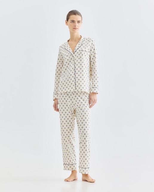 Imagen 0 de Pijama mujer dos piezas solapa algodón