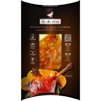 muslo de pato en confit a la naranja estuche 200 g - Ile De Reve