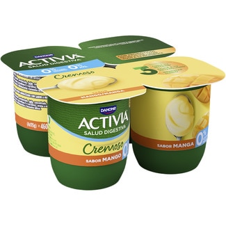 bífidus cremoso sabor mango desnatado 0% m.g. 0% azúcares añadidos pack 4 unidades 115 g - Danone Activia