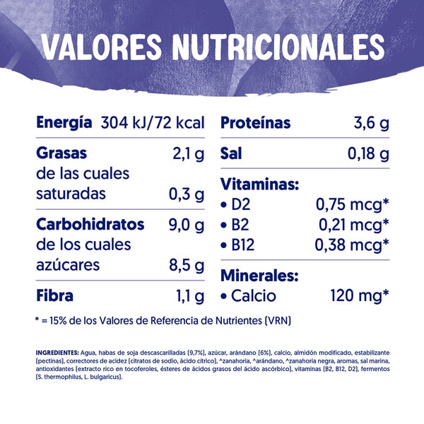 Big Pot plant-based soya dessert with blueberries, gluten-free, lactose-free container 400 g