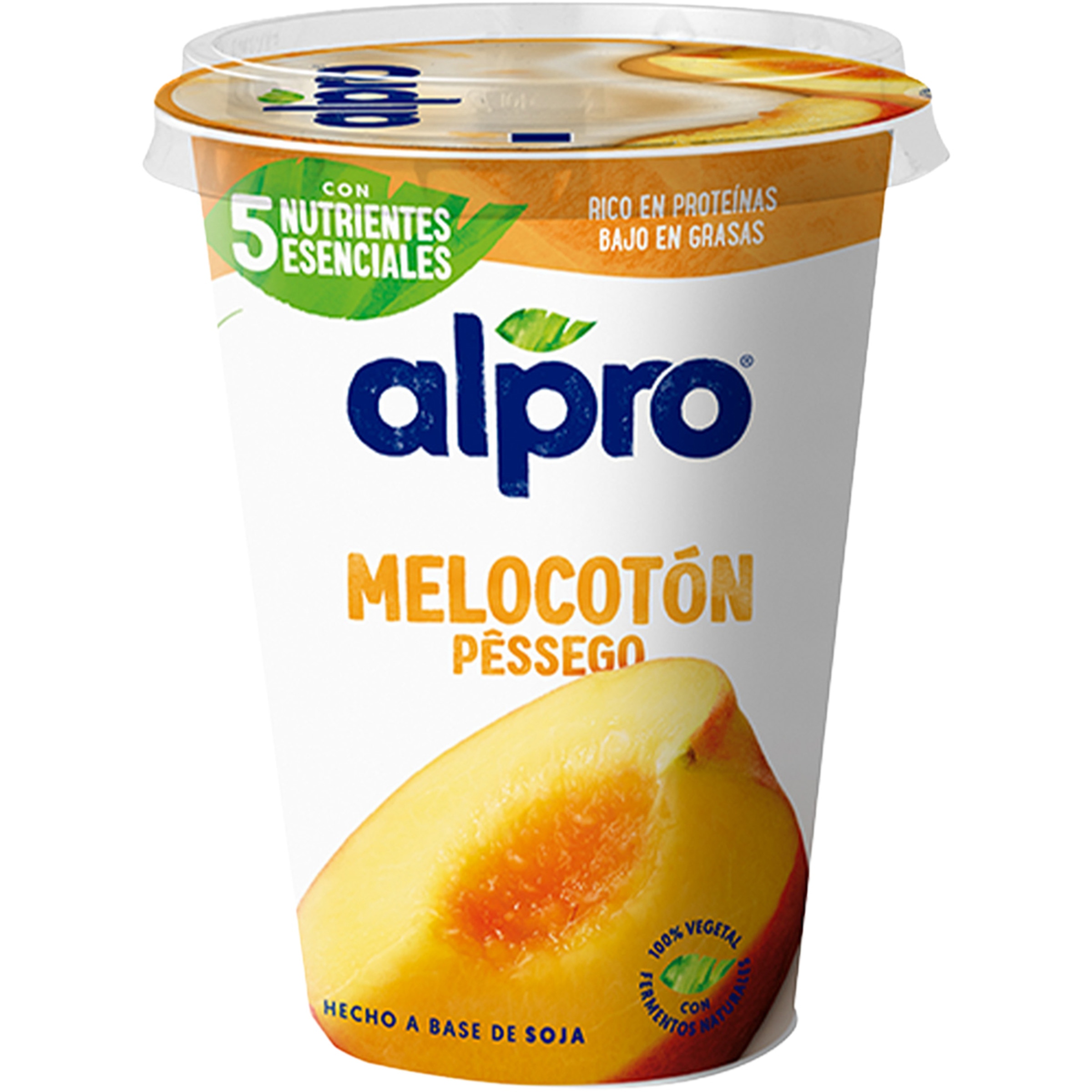 Big Pot especialidad vegetal de soja con melocotón envase 400 g sin gluten sin lactosa
