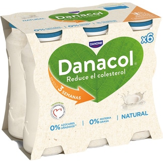 natural 0% azúcares añadidos pack 6 unidades 100 g - Danone Danacol