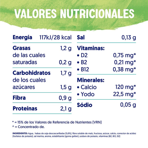 light soya drink with calcium carton 1 l