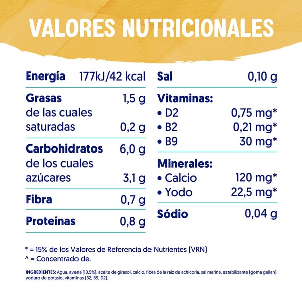 Cremiger Haferdrink mit Calcium und Vitaminen Karton 1 l