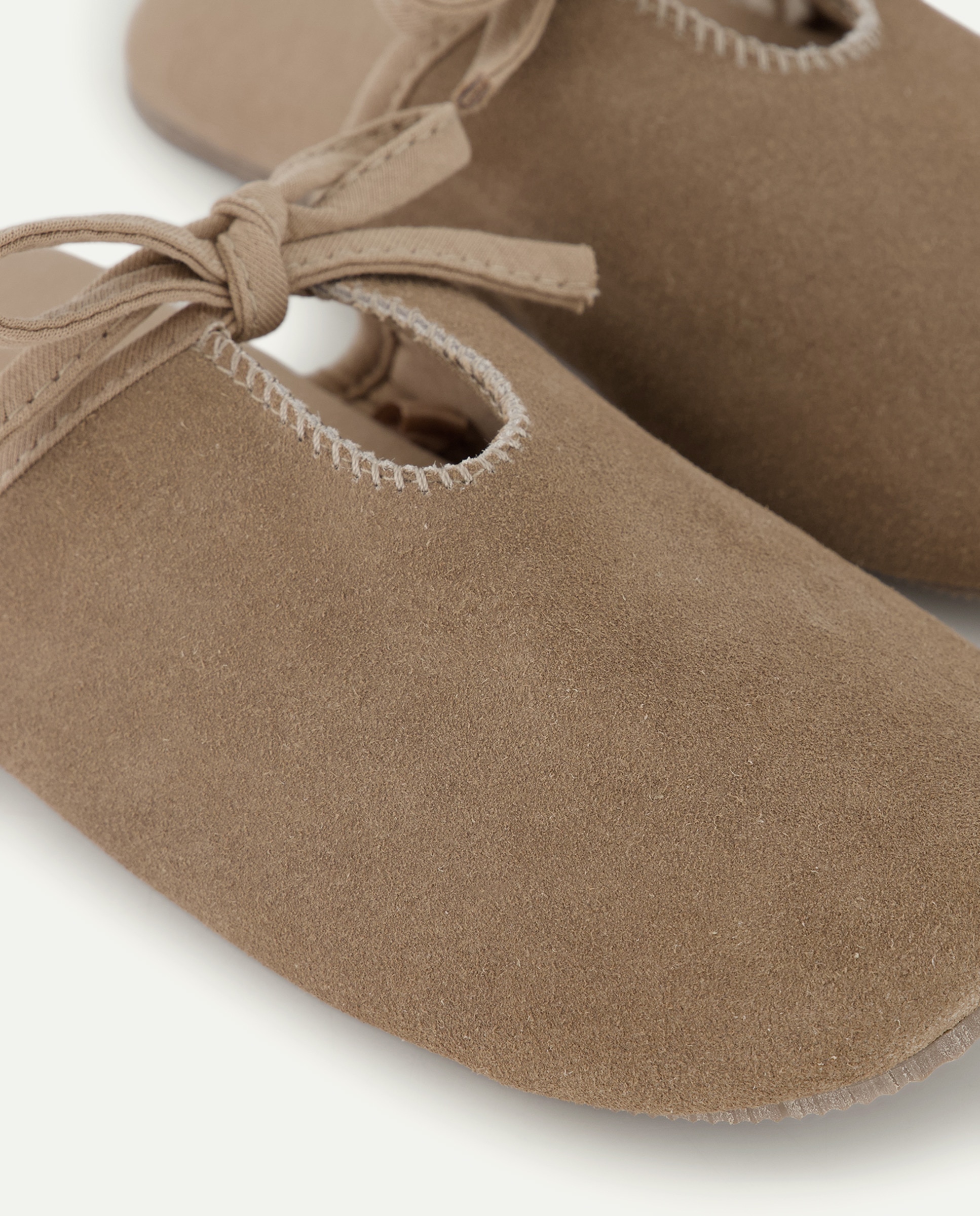 Zapatilla de mujer de piel Marrón-5