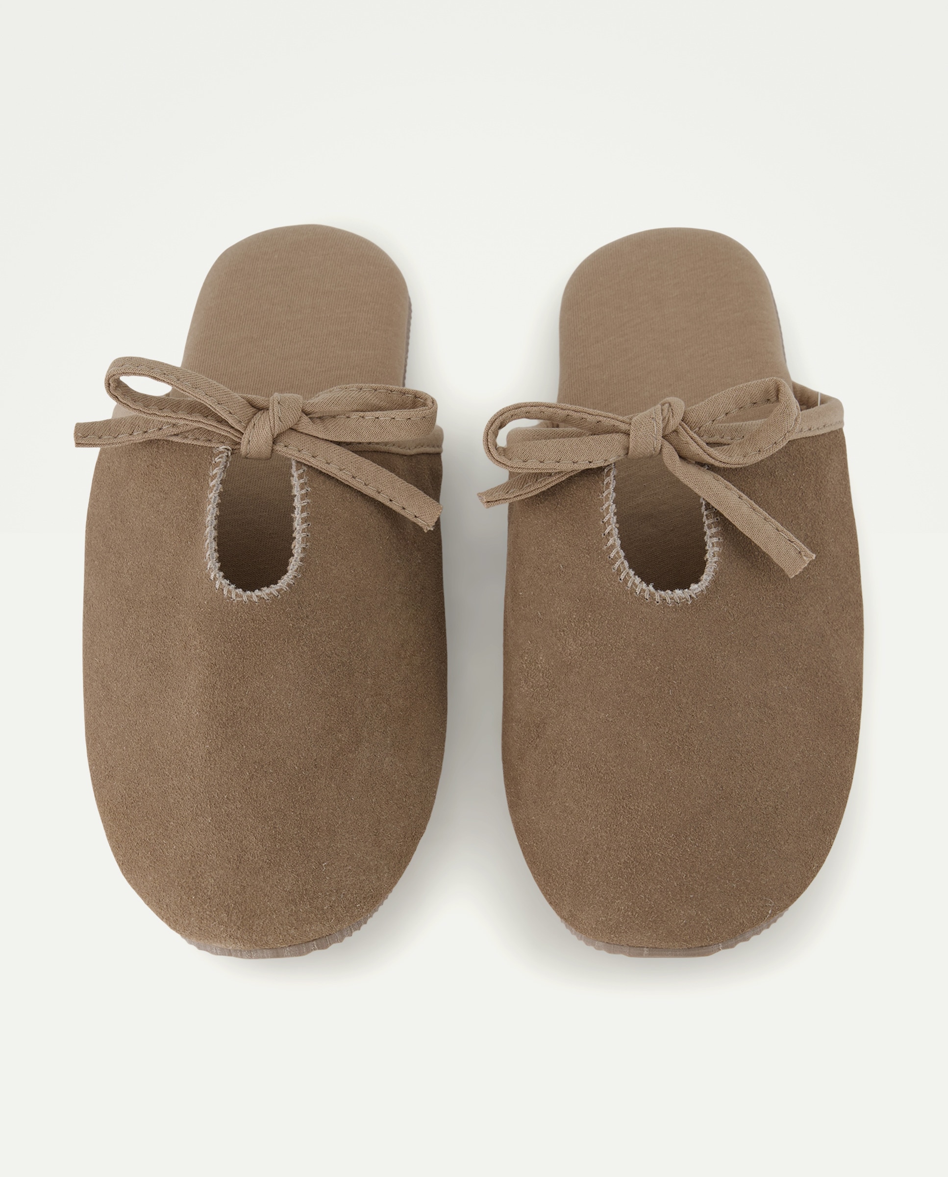 Zapatilla de mujer de piel Marrón-4