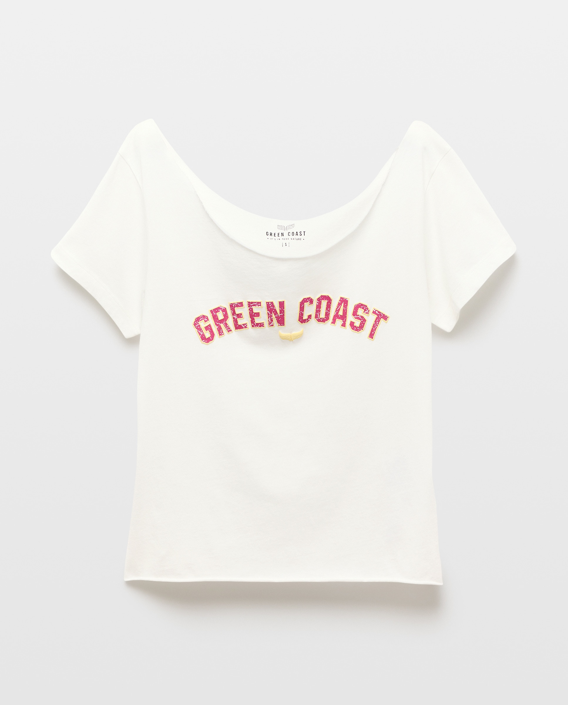 T-shirt com Estampado de Logótipo Branco-4