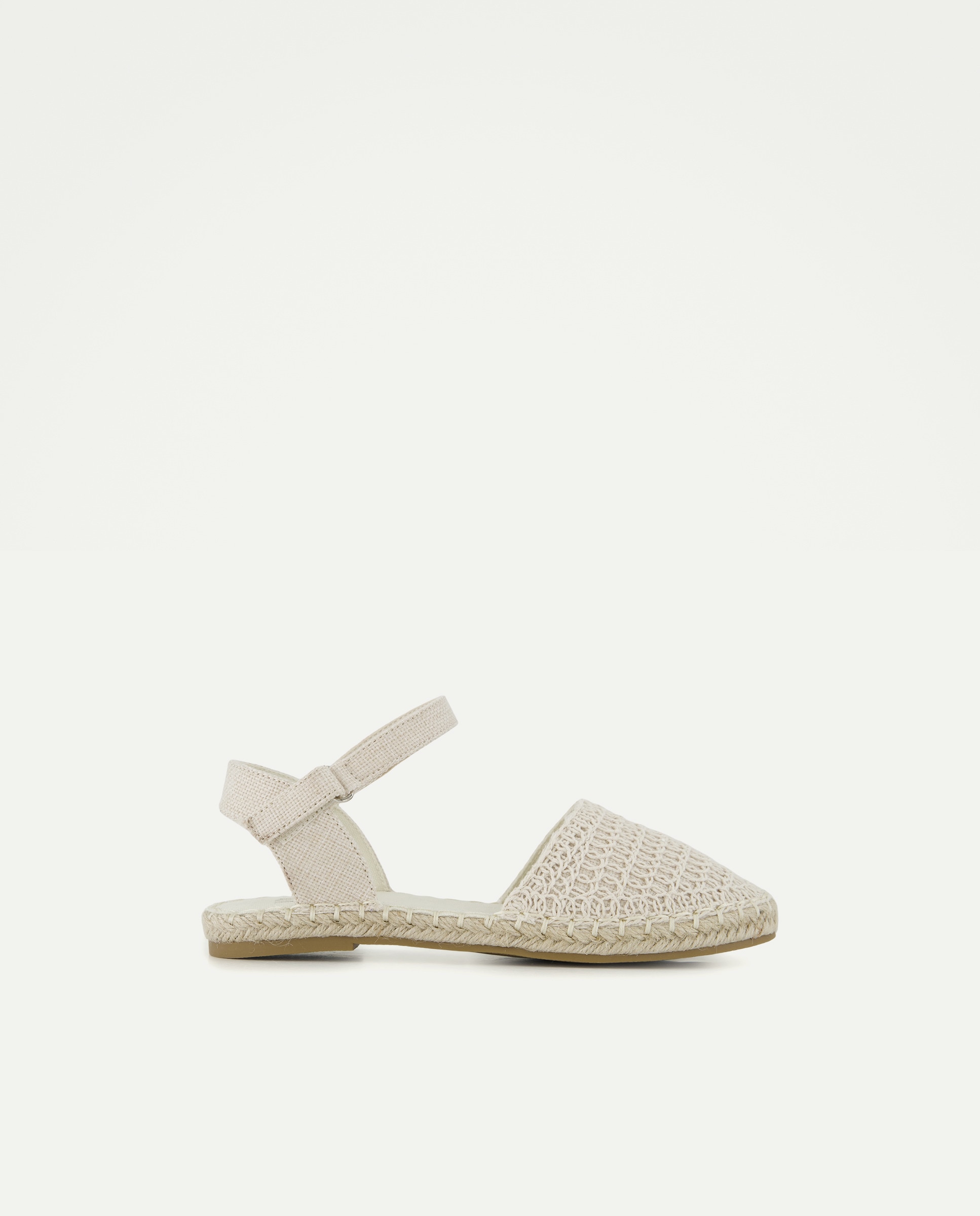 Sandálias de Juta com Crochet Bege-1