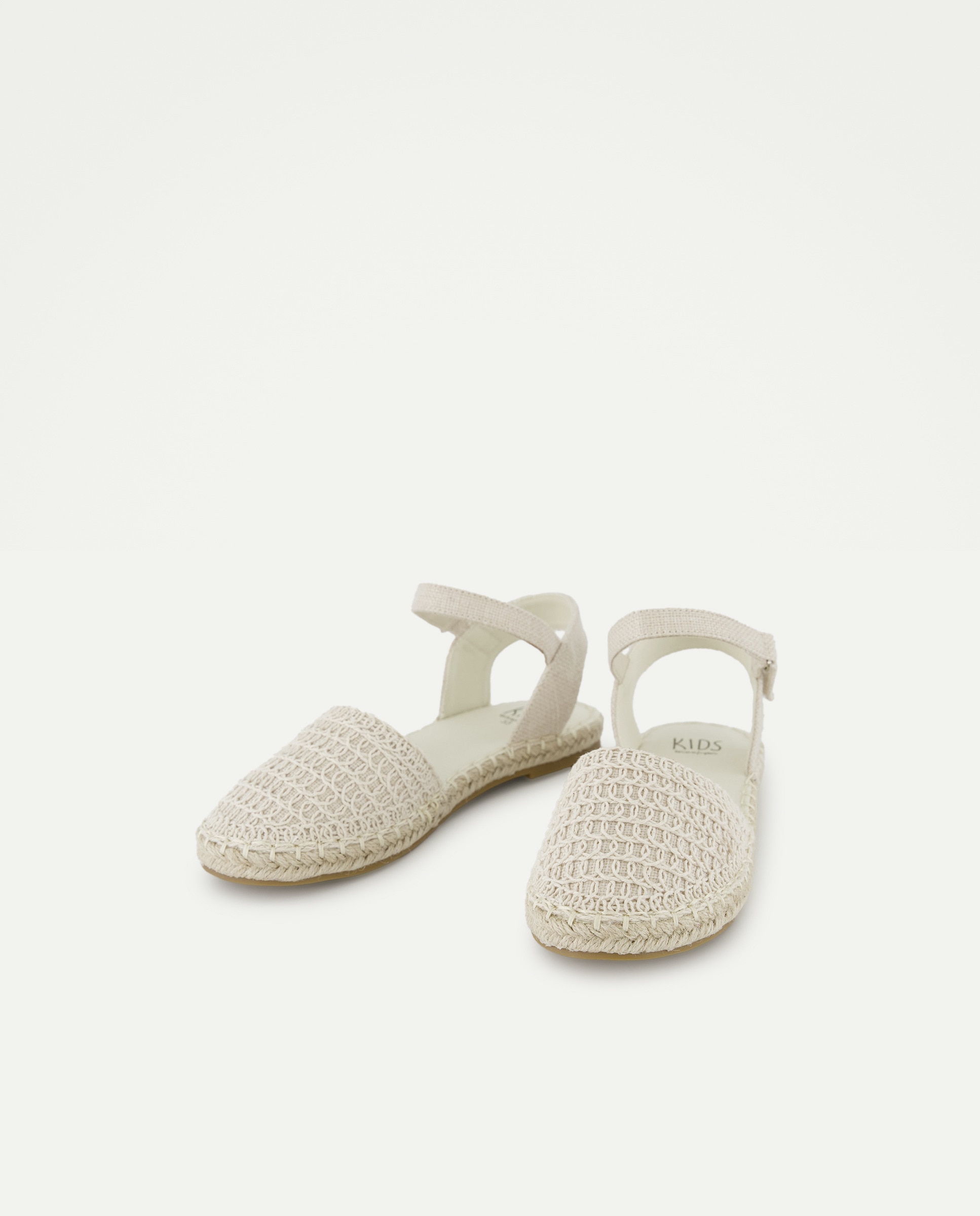 Sandálias de Juta com Crochet Bege-2