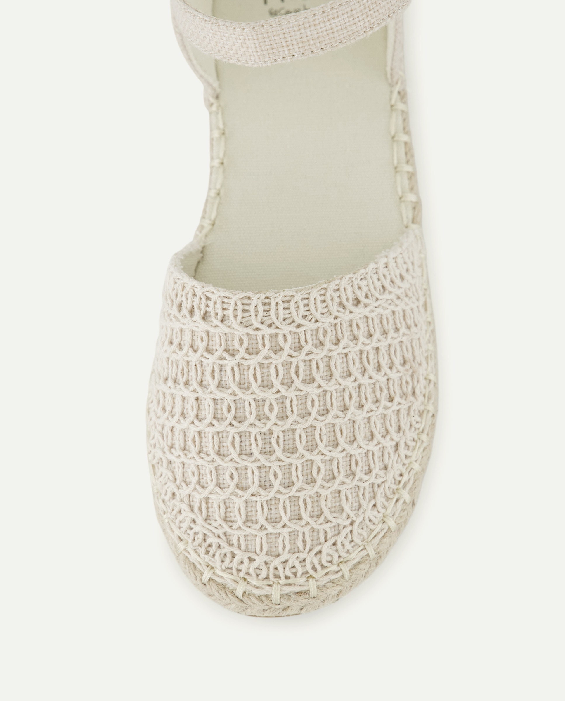 Sandálias de Juta com Crochet Bege-5