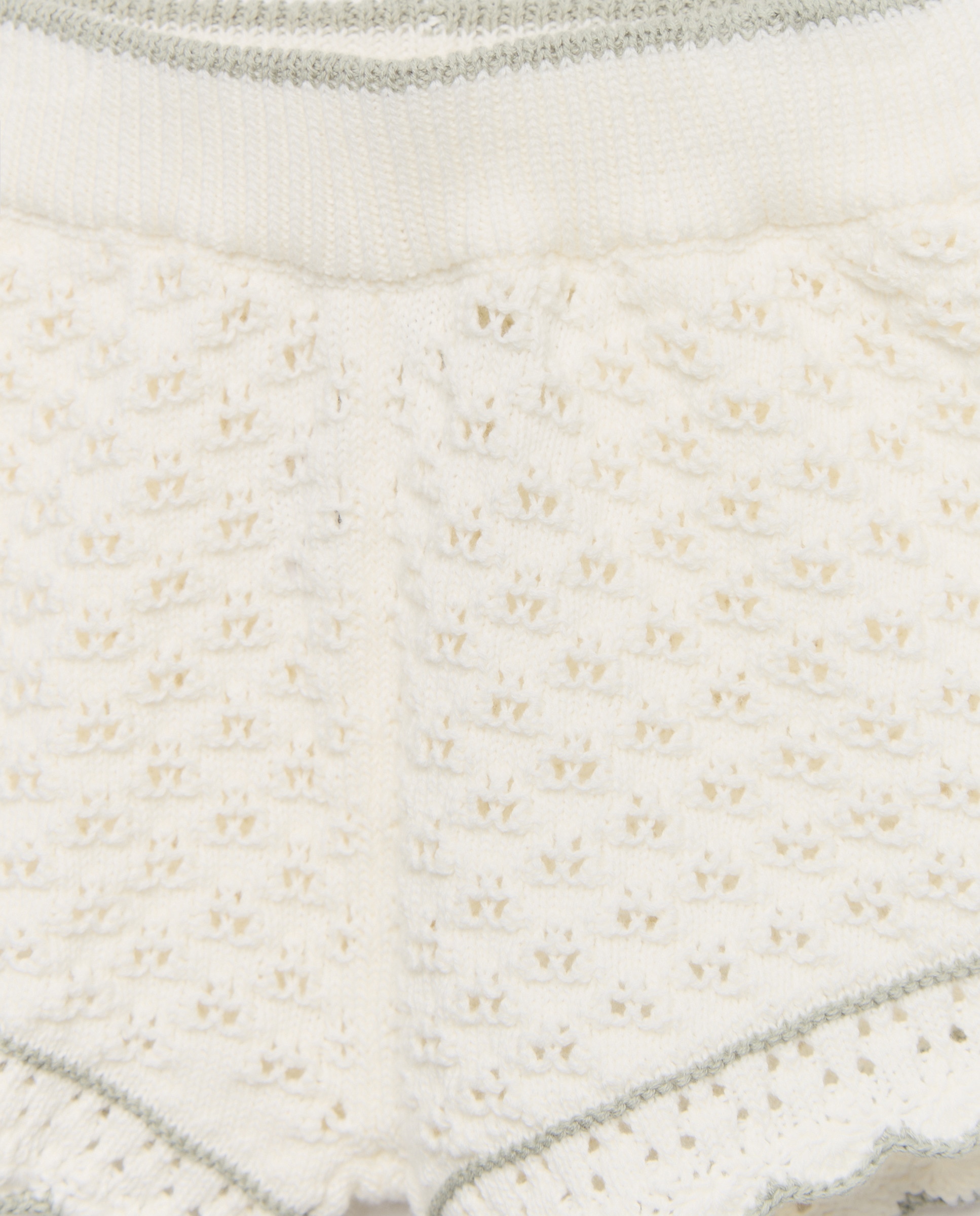 Conjunto de 2 Peças: Top e Calções de Tricot de Bebé com Crochet Coconut El Corte Inglés Branco-3