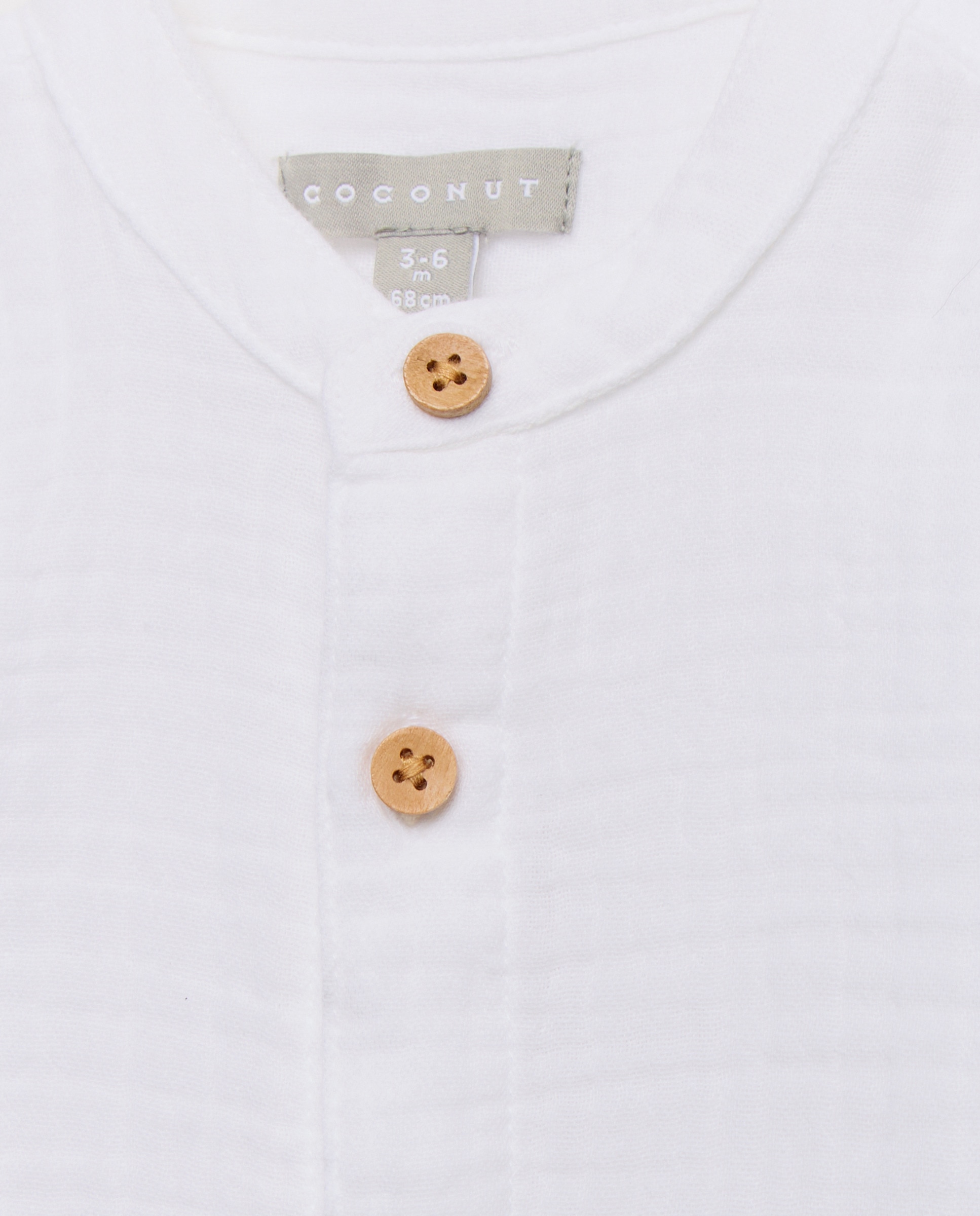 Camisa de Chiffon de Bebé com Manga Comprida e Gola à Padre Coconut El Corte Inglés Branco-3