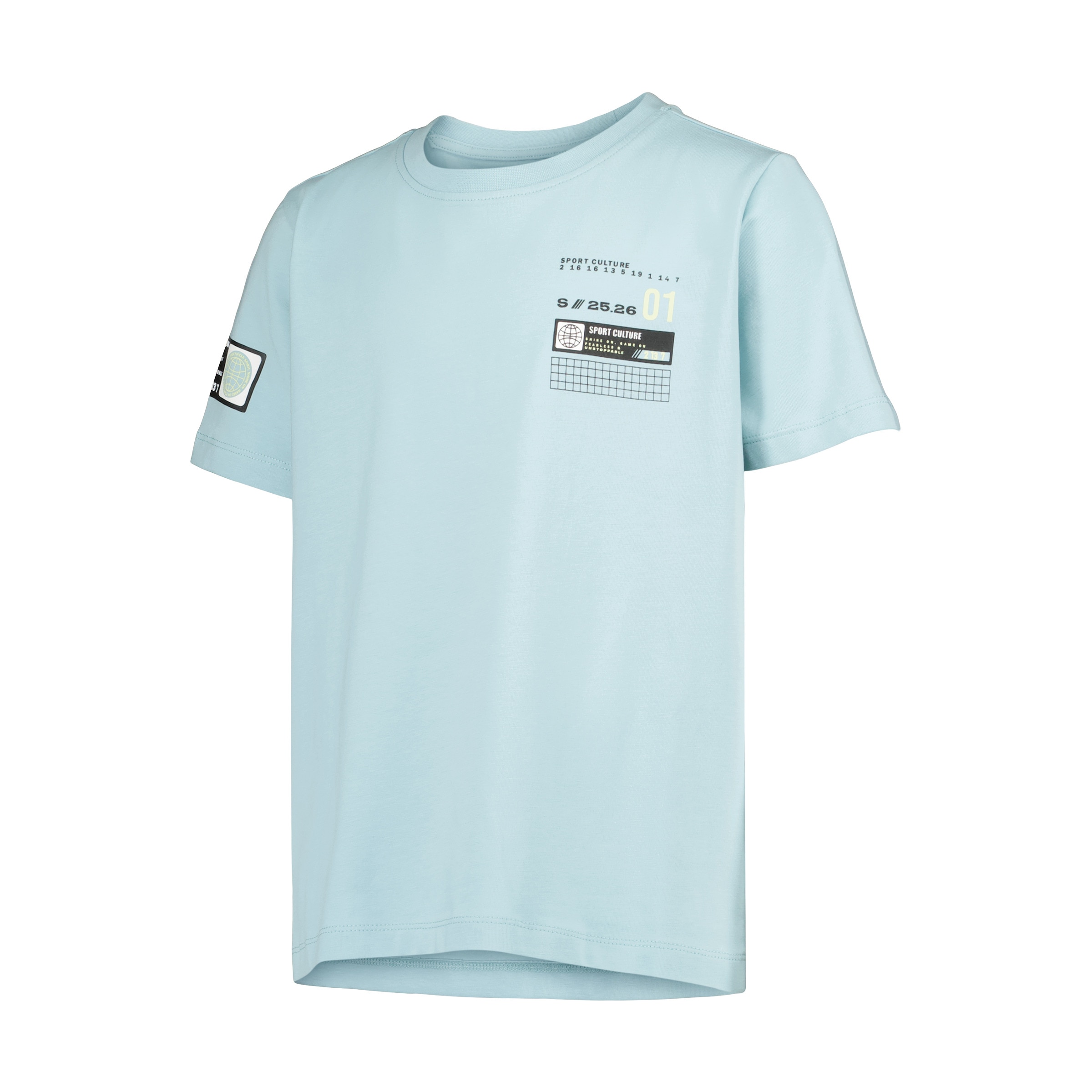 T-shirt de Manga Curta Sportcasual de Menino Azul-claro-4