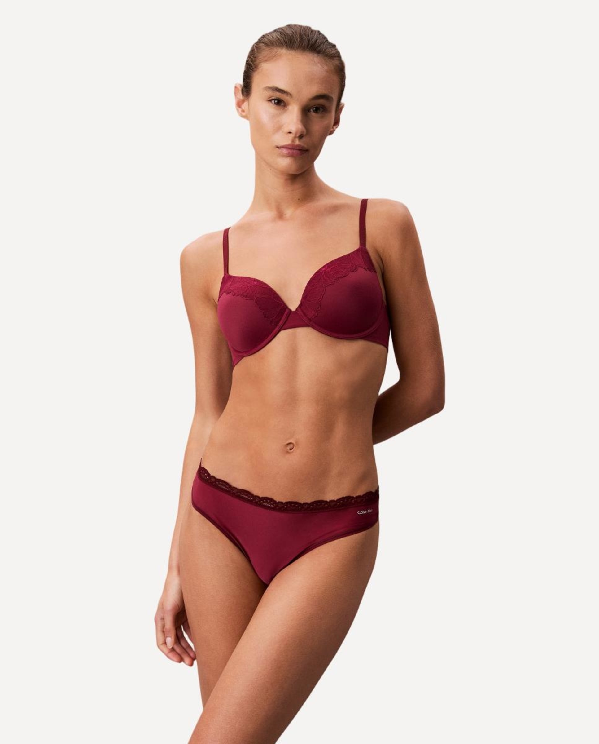 Tanga Individual Microfiber Stretch With Lace Vermelho-4